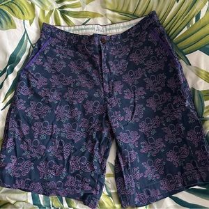 Flat Front Chino Shorts Octopus Print Size 31